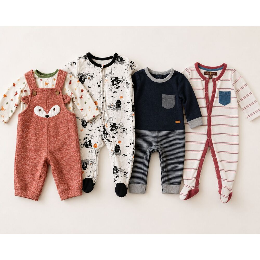 Baby Boy 3–6M Fall Bundle 4-Piece Disney Baby 7 For All Mankind Fox Romper